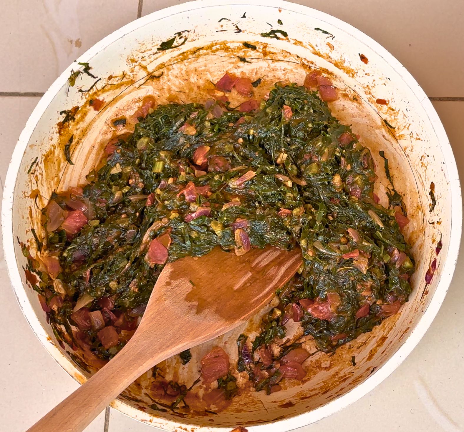 Sukuma wiki - one of the Ugandan recipes we cook often